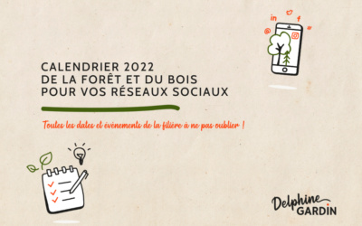 Le calendrier 2022 des réseaux sociaux de la forêt et du bois